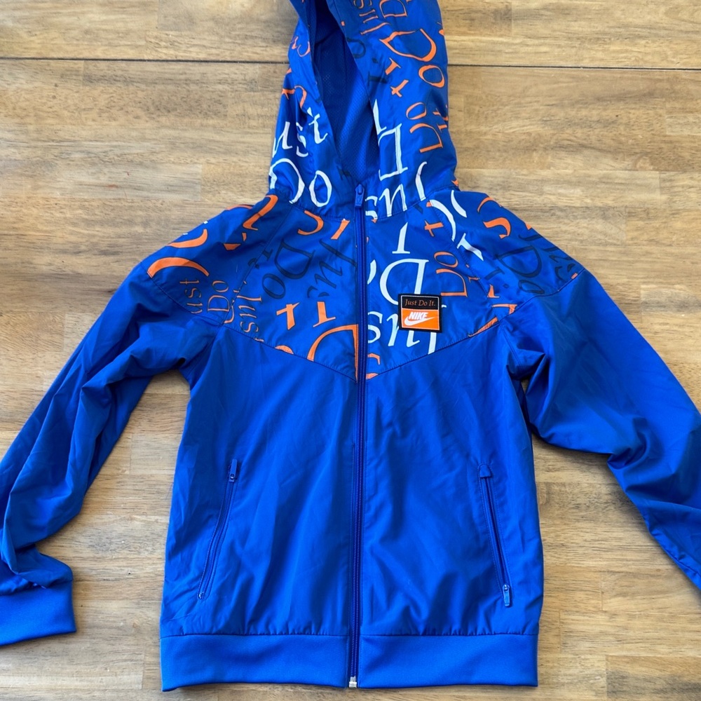 Nike Kids Vibrant Blue lightweight windbreaker jacket/ coat
